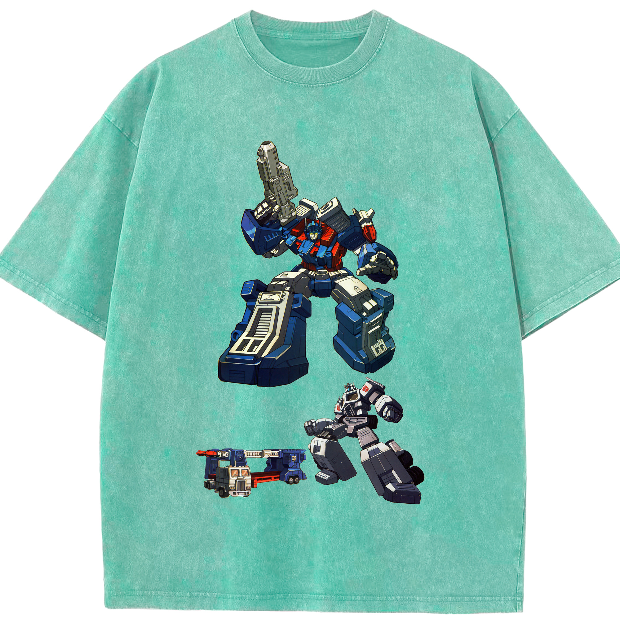 （画像用）  綿100% ヴィンテージ風 半袖Tシャツ（フロントプリント）